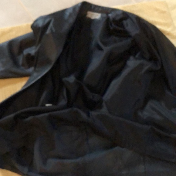 Parody Vintage Leather Unconstructed Open Jacket, shoulder pads, deep pockets - Picture 10 of 13